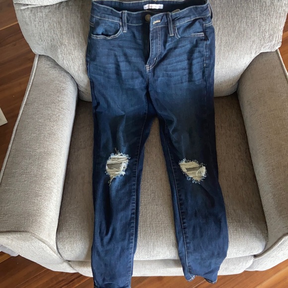 Blue, ultimate-curvy, jeggings. Good condition, no stains, and barely worn. - Picture 1 of 1